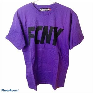 Flight Club Size Medium FCNY Mens Purple Crewneck T-Shirt